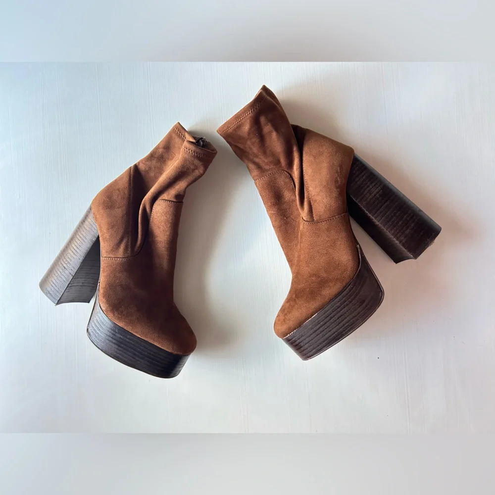 Steve Madden Hoopla Platform Zip Up Boots size 9 - Picture 3 of 8